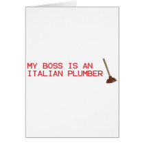 My Boss Is An Italian Plumber - Video Game Cards