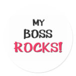 My Boss Rocks Sticker