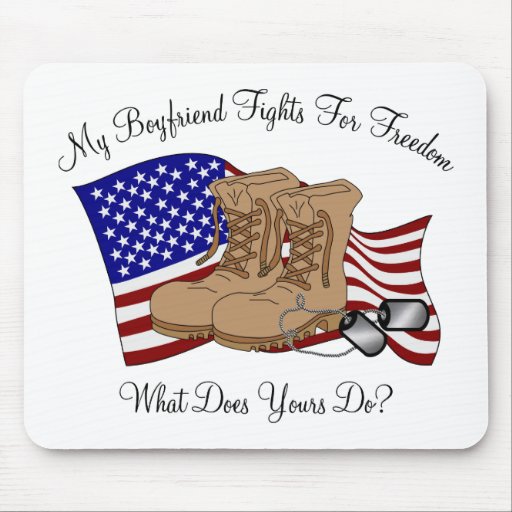 My Boyfriend Fights For Freedom Mouse Pads