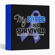 My Boyfriend  is a Survivor - Colon Cancer Vinyl Binder