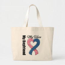 My Boyfriend My Hero Patriotic USA Ribbon Bag