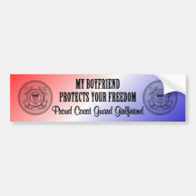 My Boyfriend Protects Your Freedom (Coast Guard Gi Bumper Stickers