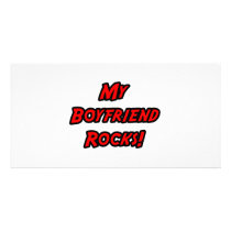My Boyfriend Rocks photo cards by Boyfriend_Shirts My Boyfriend Rocks photo cards