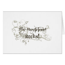 My Boyfriend Rocks Products Greeting Card