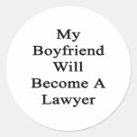 My Boyfriend Will Become A Lawyer Round Stickers