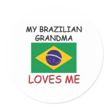 My Brazilian Grandma Loves Me stickers by flagshirt My Brazilian Grandma Loves Me stickers
