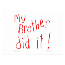 My Brother Did It! Postcard