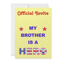 My Brother Is A Hero Custom Invites
