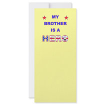 My Brother Is A Hero Custom Rack Cards