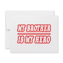 My Brother Is My Hero Custom Invitation