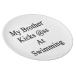 My Brother Kicks Ass At Swimming Party Plates