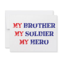 My brother, my soldier, my hero invitations