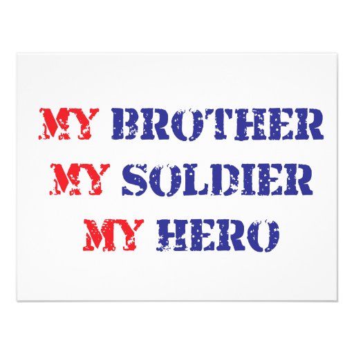 My brother, my soldier, my hero personalized announcements