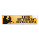 My Brother Protects Your Freedom (National Guard B Bumper Stickers