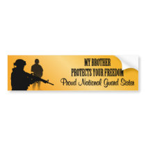My Brother Protects Your Freedom (National Guard S Bumper Sticker