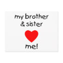 My Brother & Sister Love Me postcards
