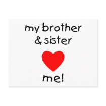 My Brother & Sister Love Me postcards