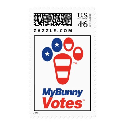 My Bunny Votes USA Stamp by MyDogVotes