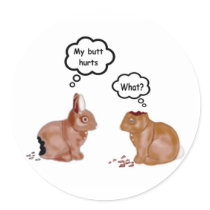 My Butt Bunnies Peel On Sticker