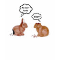 My Butt Hurts Bunnies Ladies Fitted Baby Doll t-shirts