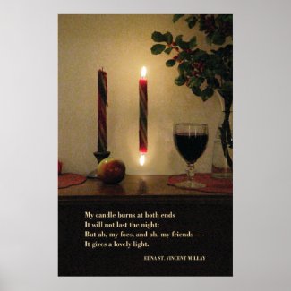 My Candle Burns at Both Ends--Millay 24W x 36H Poster