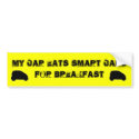 My Car eats Smart Cars for Breakfast bumper stickers