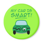 My Car Is Smart Refrigerator Magnet