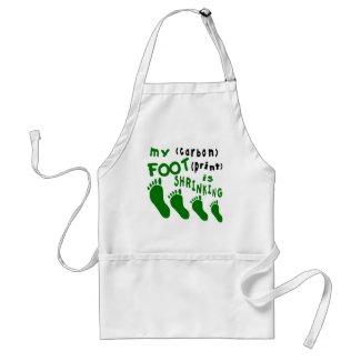 My (Carbon) Foot (Print) Is Shrinking apron