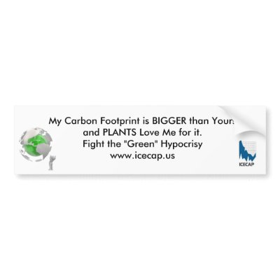 My Carbon Footprint is BIGGER Than Yours Bumper Sticker by billkappel