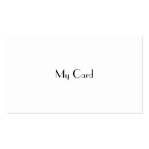 "My Card" Funny Business Cards