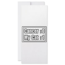My Cat Beat Cancer (Scoreboard) Personalized Rack Card