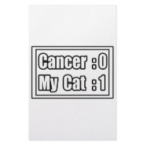 My Cat Beat Cancer (Scoreboard) Customized Stationery