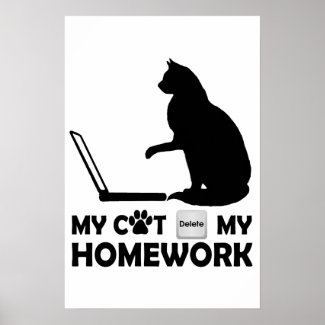 My cat deleted my homework posters