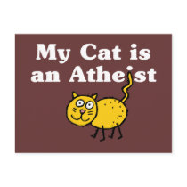 My Cat Is An Atheist postcards by Cat_Gifts My Cat Is An Atheist postcards