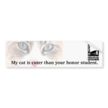 Funny Bumper Stickerstudent on Funny Cat Bumper Stickers  Funny Cat Bumper Sticker Designs
