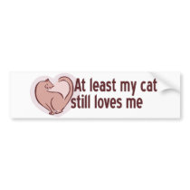 My Cat Loves Me Bumper Stickers