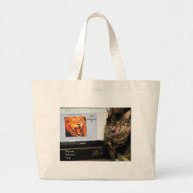 My Cat studies at MIT Canvas Bag