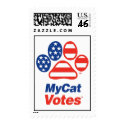 My Cat Votes USA Stamp stamp