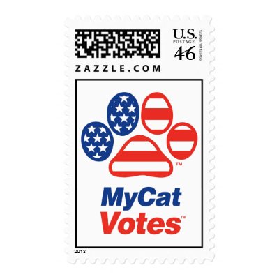 My Cat Votes USA Stamp by MyDogVotes