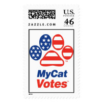 My Cat Votes USA Stamp stamps