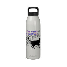My Cat Walks All Over Me Drinking Bottle