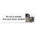 My cat...your honor student photo  bumper sticker