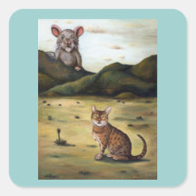 My Cats Worst Nightmare Square Sticker