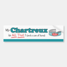 My Chartreux is All That! Funny Kitty Bumper Stickers