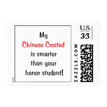 My Chinese Crested is smarter... Postage Stamp