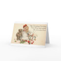 MY Christmas Greeting Child with Teddy Bear cards