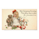 MY Christmas Greeting Child with Teddy Bear posters by vintagegiftmall MY Christmas Greeting Child with Teddy Bear posters