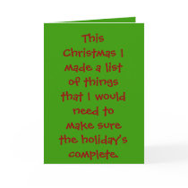 My Christmas List cards
