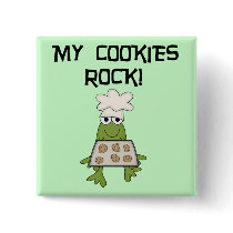 My Cookies Rock Tshirts and Gifts Button