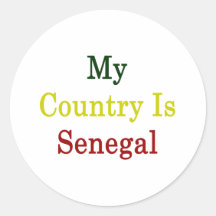 My Country Is Senegal Round Stickers